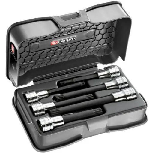 Facom 6-Piece Metric 1/2 in Bit Socket Set, XZN - SV.LJ6B product image