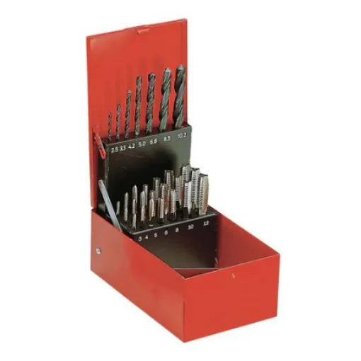 Facom 28-Piece HSS Tap & Drill Set, M3 - M12 Taps - 227.SJ2A product image