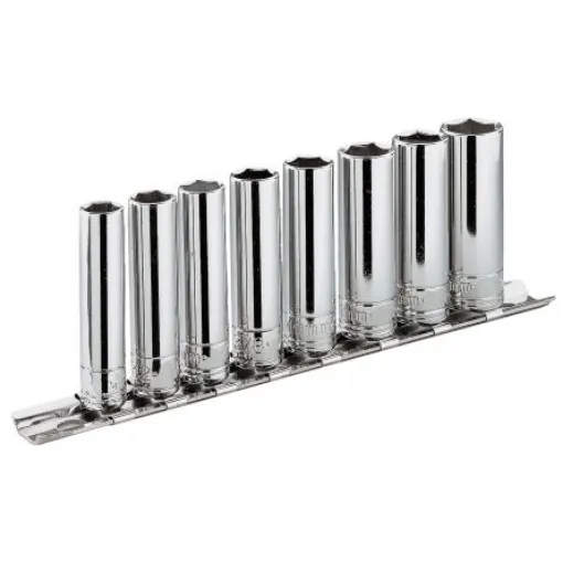 Facom 7-Piece Metric 3/8 in Deep Socket Set, 12 point - JL.41E product image