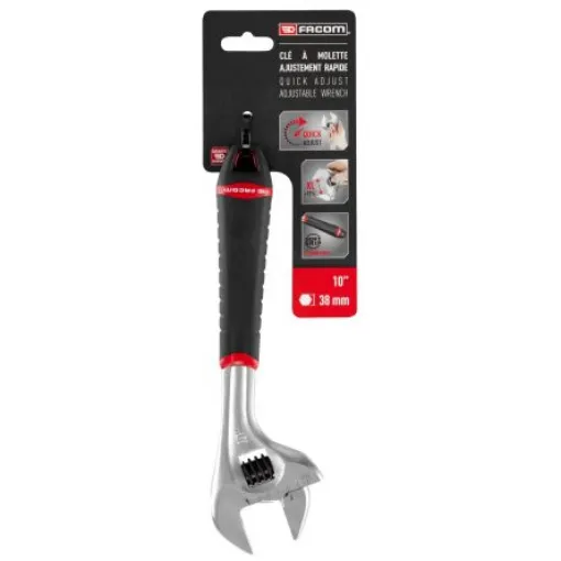 Facom Adjustable Spanner, Bi-Material Handle - 101.10GPB product image