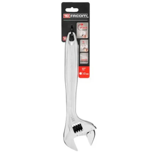 Facom Adjustable Spanner, Bi-Material Handle - 101.12PB product image