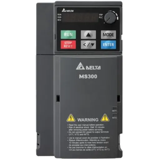 Delta Electronics Inverter Drive, 3.7 kW, 3 Phase, 460 V, 9 A, VFD-MS Series - VFD9A0MS43AFSAA product image