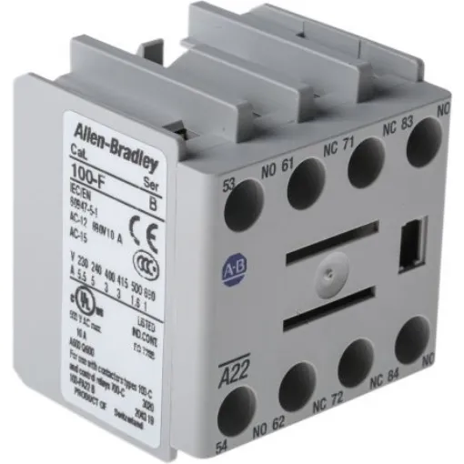 Allen Bradley Auxiliary Contact, 4 Contact, 2NC + 2NO, Front Mount 100F - 100-FA22 product image