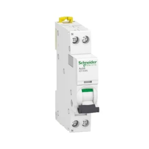 Schneider Electric Acti 9 Acti9 iDT40N MCB, 1+N, 40A Curve D, 230V AC - A9P34640 product image