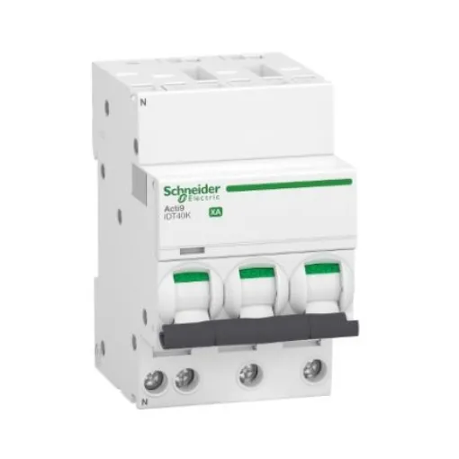Schneider Electric Acti 9 Acti9 iDT40K XA MCB, 3+N, 16A Curve C, 230V AC - A9PK1716 product image