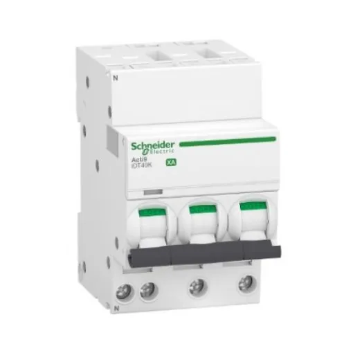 Schneider Electric Acti 9 Acti9 iDT40K XA MCB, 3+N, 25A Curve C, 230V AC - A9PK1725 product image