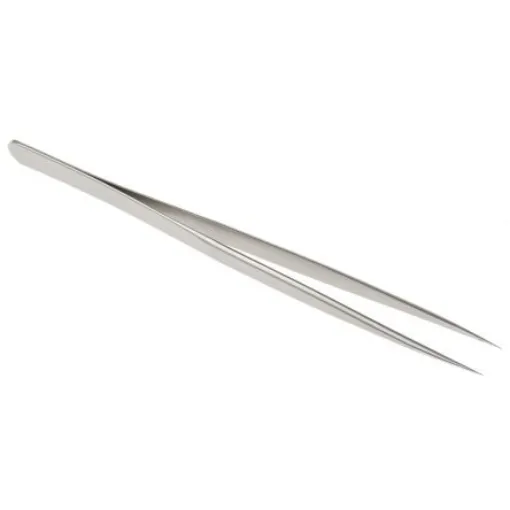 RS PRO 140 mm, Stainless Steel, Narrow, Tweezers - 2386233 product image
