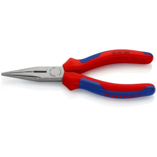 Knipex Long Nose Pliers, 160 mm Overall, Straight Tip, 50mm Jaw - 25 02 160 product image