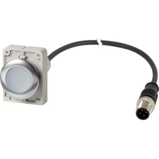 Eaton Series C30 Series Illuminated Illuminated Push Button Switch, Momentary, Threaded, 22.5mm Cutout, 1NO, White LED, - 186003 C30C-FDL-W-K10-24-P5 product image