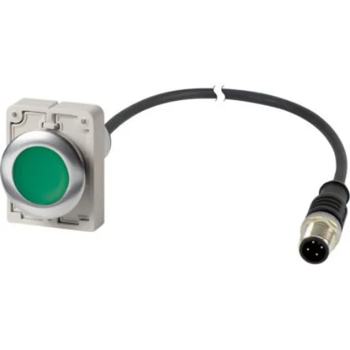 Eaton C30C Series Push Button Switch, Momentary, Spring Return, Cable Mount, 30.5mm Cutout, 1 NO, IP67, IP69K - 185988 C30C-FD-G-K10-P5 product image