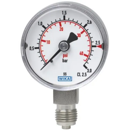 WIKA Analogue Pressure Gauge 400bar Bottom Entry 100mm Outside Diameter - 7075651 product image