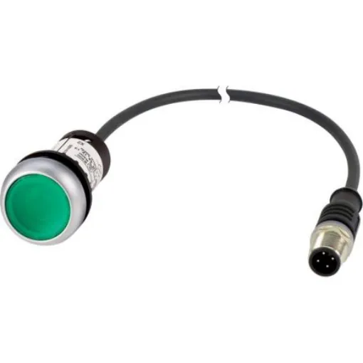 Eaton Series C22 Series Illuminated Illuminated Push Button Switch, Maintained, Threaded, 22.5mm Cutout, 1NO, Green - 185558 C22-DRL-G-K10-24-P1 product image