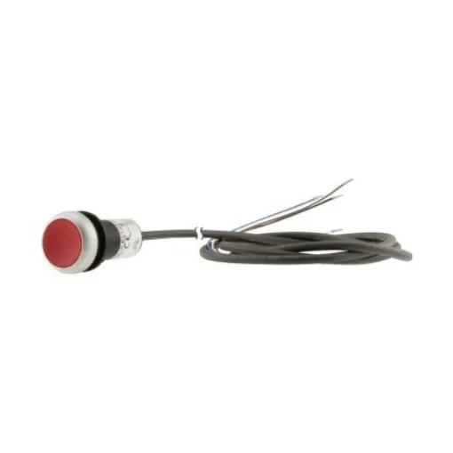 Eaton Series C22 Series Illuminated Illuminated Push Button Switch, Maintained, Threaded, 22.5mm Cutout, 1NC, Red LED, - 185591 C22-DRL-R-K01-24-P62 product image