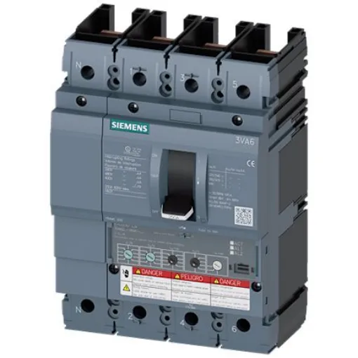 Siemens, Sentron MCCB Molded Case Circuit Breaker 4P 250A, Breaking Capacity 3 kA - 3VA6225-6HN41-0AA0 product image