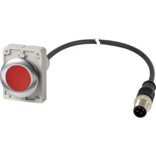 Eaton C30C Series Push Button Switch, Momentary, Spring Return, Cable Mount, 30.5mm Cutout, 1 N/C, IP67, IP69K - 185987 C30C-FD-R-K01-P5 product image