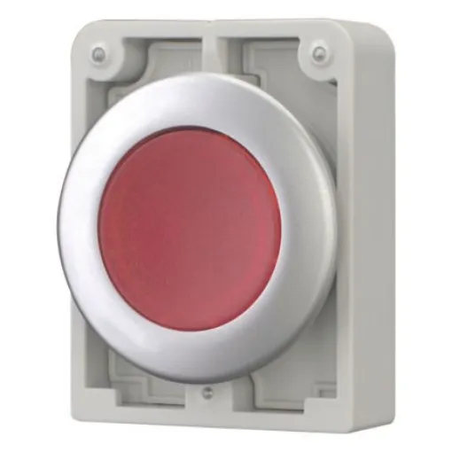 Eaton Series M22 Series Illuminated Push Button Light Switch, Maintained, Flush Mount, 22.5mm Cutout, IP67, IP69K - 182951 M30C-FDRL-R product image