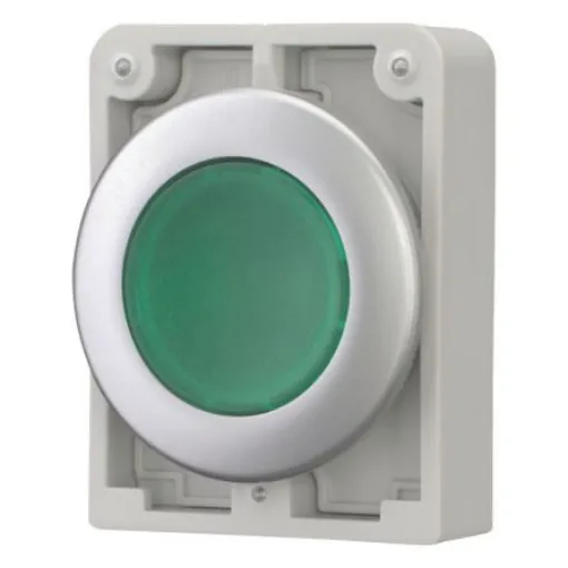 Eaton series M30 Series Illuminated Illuminated Push Button Switch, Maintained, Threaded, 22.5mm Cutout, Green LED, - 182952 M30C-FDRL-G product image