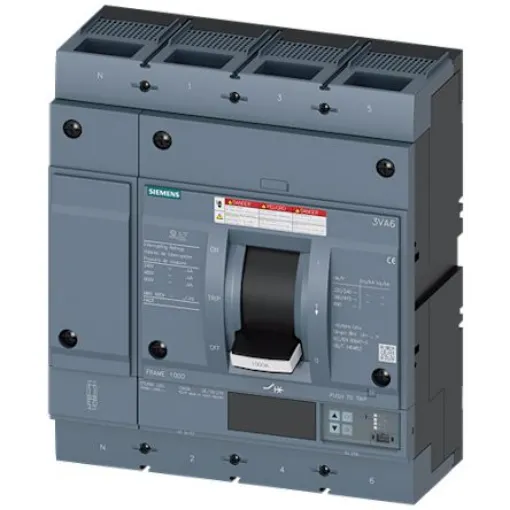 Siemens, Sentron MCCB Molded Case Circuit Breaker 4P 1kA, Breaking Capacity 35 kA - 3VA6610-6JQ42-0AA0 product image