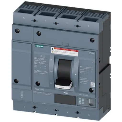 Siemens, Sentron MCCB Molded Case Circuit Breaker 4P 1kA, Breaking Capacity 35 kA - 3VA6610-7KT42-0AA0 product image