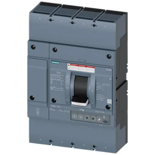 Siemens, Sentron MCCB Molded Case Circuit Breaker 4P 1kA, Breaking Capacity 35 kA, Cable Mount - 3VA6610-7HN46-0AA0 product image