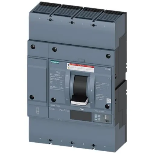Siemens, Sentron MCCB Molded Case Circuit Breaker 4P 1kA, Breaking Capacity 35 kA, Cable Mount - 3VA6610-7KL46-0AA0 product image