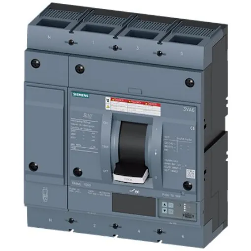 Siemens, Sentron MCCB Molded Case Circuit Breaker 4P 1kA, Breaking Capacity 35 kA - 3VA6610-6JP42-0AA0 product image