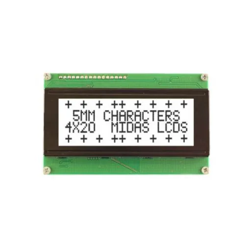 Midas MC42005A6W-FPTLWS-V2 Alphanumeric LCD Alphanumeric Display, 4 Rows by 20 Characters product image