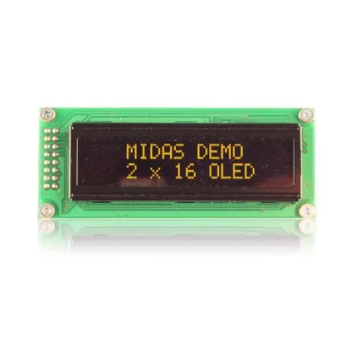 Midas Yellow OLED Display COB Parallel Interface - MCOB21605B1V-EYP product image