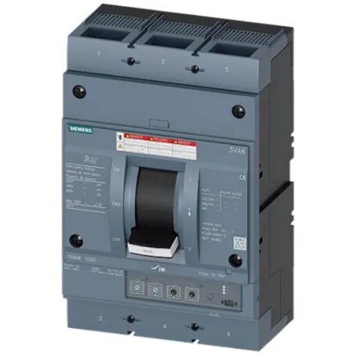 Siemens, SENTRON MCCB Molded Case Circuit Breaker 3P 800A, Breaking Capacity 65 kA, Fixed Mount - 3VA6580-6HM32-0AA0 product image