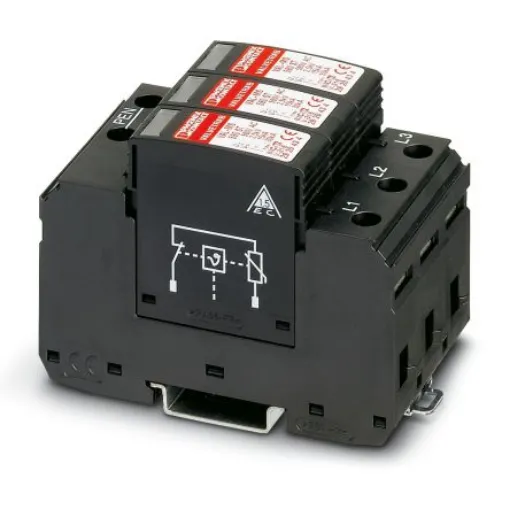 Phoenix Contact Three Phase Surge Arrester, 30kA, =2.5kV, DIN Rail Mount - 2920450 product image