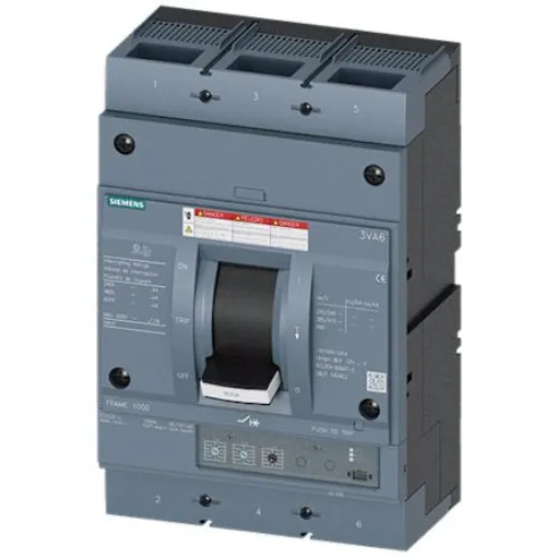 Siemens, SENTRON MCCB Molded Case Circuit Breaker 3P 800A, Breaking Capacity 65 kA, Fixed Mount - 3VA6580-6HL32-2AA0 product image