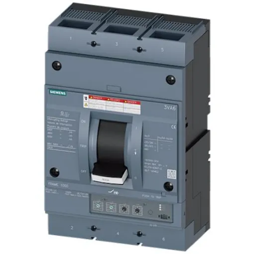 Siemens, SENTRON MCCB Molded Case Circuit Breaker 3P 800A, Breaking Capacity 65 kA, Fixed Mount - 3VA6580-6HM32-2AA0 product image