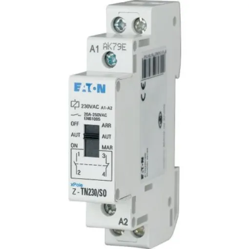 Eaton Z-TN Series Relay, DIN Rail Mount, 24V ac Coil, 3PST, 3-Pole, 20A Load - 267977 Z-TN24/3S product image