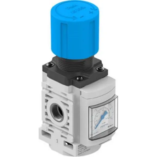 Festo G 1/4 Pneumatic Regulator - 0.1MPa to 1MPa, 10bar max. input, 8099358 - MS4-LR-1/4-D6-AG-BAR-B product image