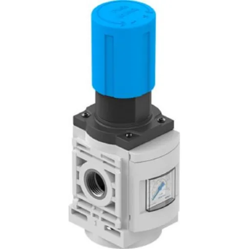 Festo G 1/2 Pneumatic Regulator - 0.1MPa to 1MPa, 1/2 in, 10bar max. input, 8099204 - MS6-LR-1/2-D6-AG-MPA-B product image