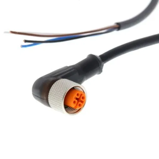 Omron Right Angle Female M12 to Unterminated Sensor Actuator Cable, 10m - Y92E-M12PUR4A10M-L product image