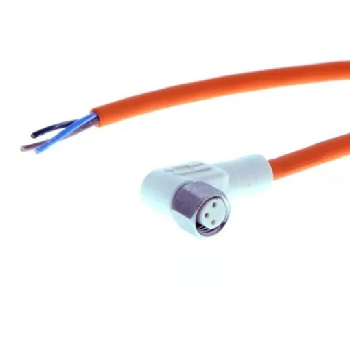 Omron Right Angle Female M8 to Unterminated Sensor Actuator Cable, 5m - Y92E-S08PP3A 5M product image