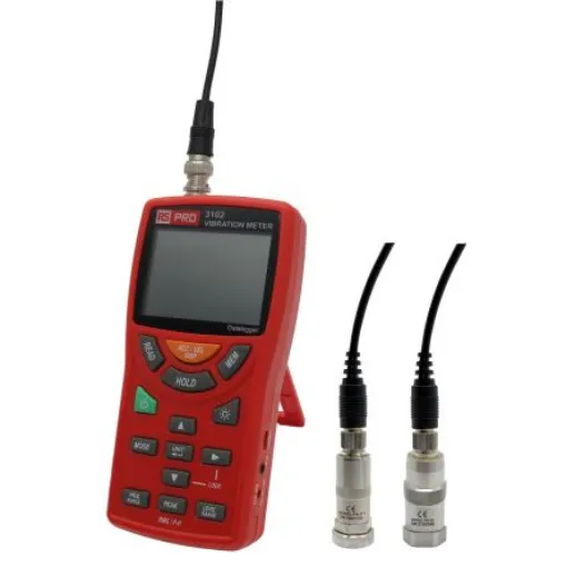 RS PRO 3102 Vibration Meter - 200 m/s, Acceleration, Displacement, Velocity, Single Axis Axis - 2543502 product image