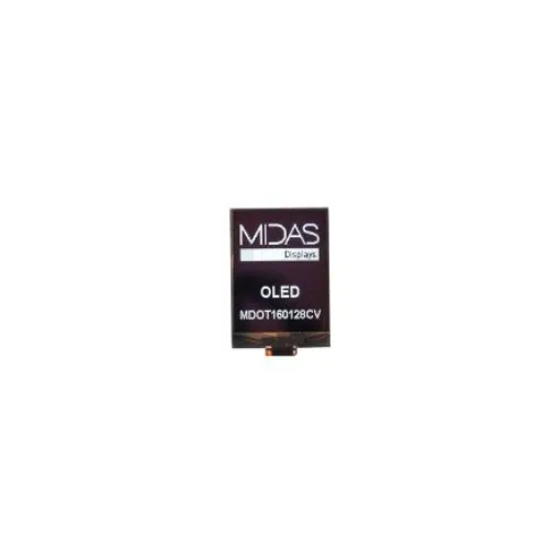 Midas 1.92in White Passive matrix OLED Display 160 x 128pixels COT I2C, Parallel, SPI Interface - MDOT160128CV-WM product image
