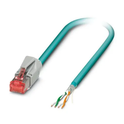 Phoenix Contact, 1m Cat5e, Blue RJ45 to Male Unterminated Shielded, Terminated - 1405633 product image