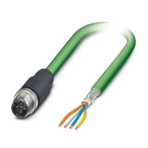 Phoenix Contact, 2m Cat5, Green M12 to Male Unterminated, Terminated - 1416251 product image