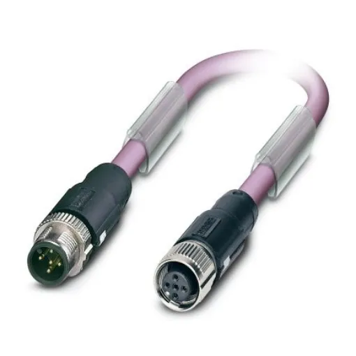 Phoenix Contact Straight Male M12 to Female M12 Bus Cable, 500mm - 1518119 product image