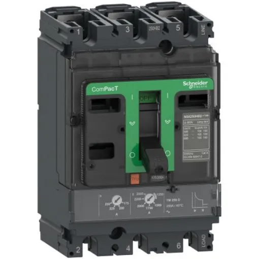 Schneider Electric, ComPacT NSX MCCB 3P 200A, Fixed Mount - C25F3TM200 product image