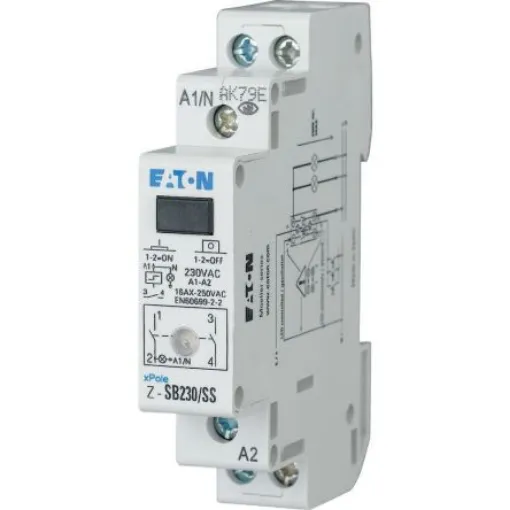 Eaton DIN Rail Impulse Relay, 230V ac Coil, 16A Switching Current, DPST - 265301 Z-SB230/SS product image