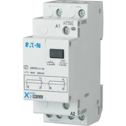 Eaton DIN Rail Impulse Relay, 230V ac Coil, 16A Switching Current, DPDT - 265312 Z-S230/WW product image