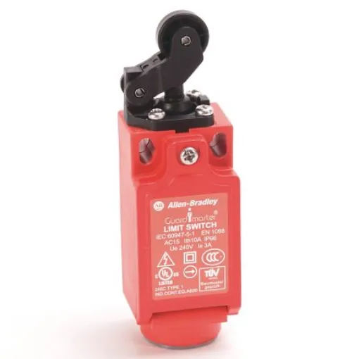 Allen Bradley Hinge Lever Safety Limit Switch, 2NC/1NO, IP66, Polybutylene Terephthalate (PBT) Housing, 600V ac Max, 6A - 440P-CHLB12B product image