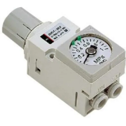 SMC 6 mm Tubing Pneumatic Regulator - 0.5bar to 7bar, 10bar max. input - ARM10-20BG product image