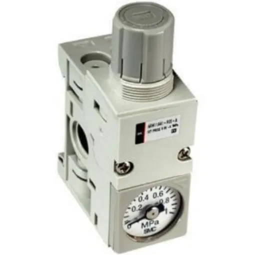 SMC 6 mm Tubing Pneumatic Regulator - 0.5bar to 7bar, 10bar max. input - ARM11AB1-R05-A product image