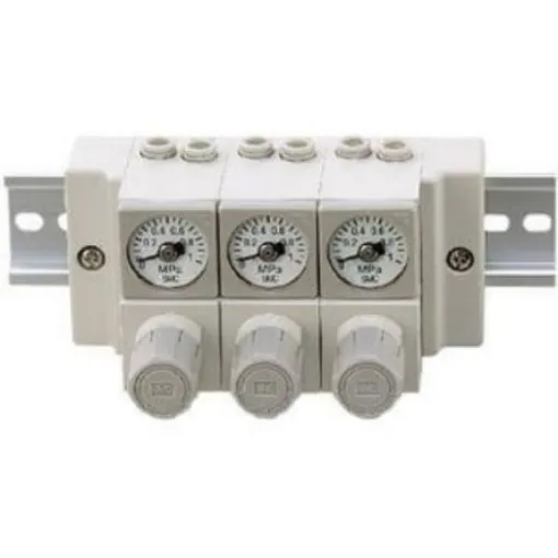 SMC 6 mm Tubing Pneumatic Regulator - 0.5bar to 0.5bar, 7bar max. input - ARM11BB2-408-AZ product image