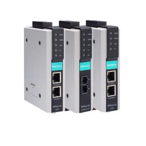 MOXA Device server, 1 Ethernet Port, 1 Serial Port, RS232, RS422, RS485 Interface, 230.4kbit/s Baud Rate - NPort IA-5150-S-SC-T product image